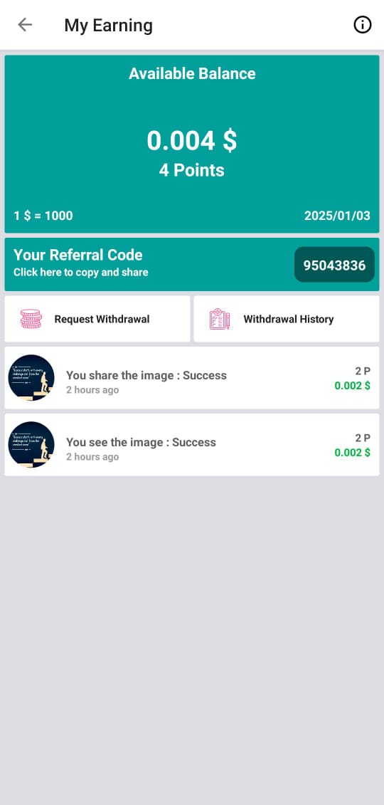 Daily Status Earn Money